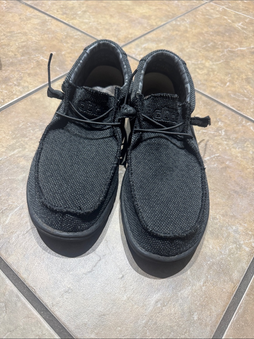 Men's Black Casual Slip-On Canvas Loafers